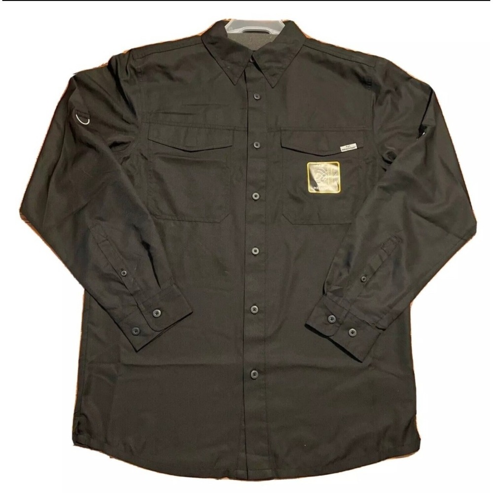 Realtree Hunting Guide Shirt Mens 3XL Black Vented Long Sleeve Button Down